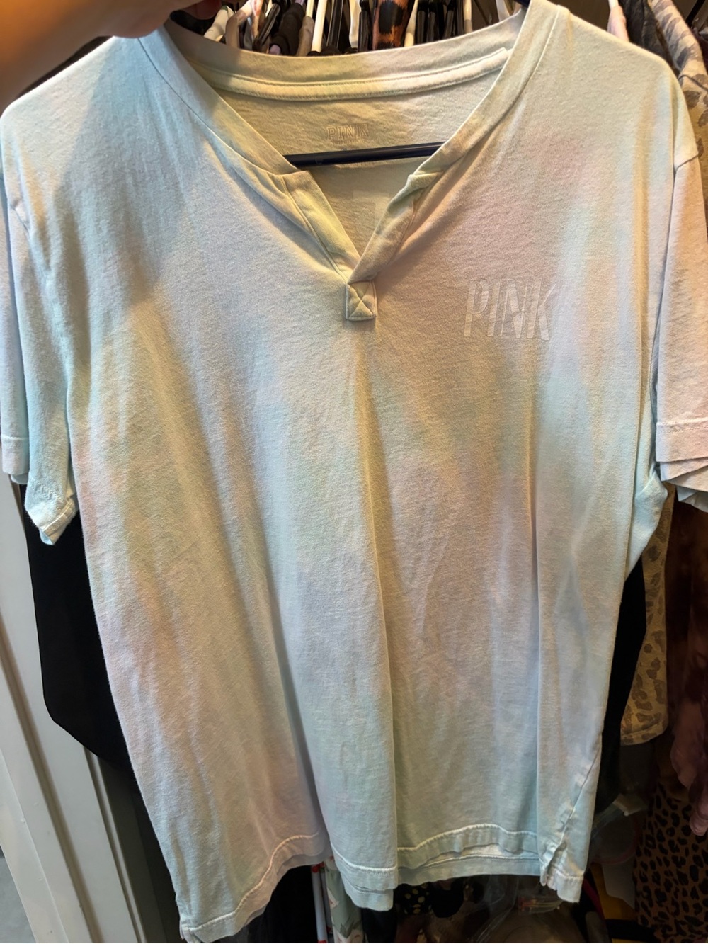 Victoria secret pink tie dye palm tree graphic shirt medium